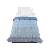 캠핑 꿀잠 이불 싱글, 스트라이프 블루, 1개