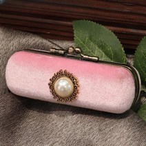 휴대용 립스틱 케이스 립밤 보관함 립스틱 도장 쥬얼리 벨벳 거울있는 파우치 커버