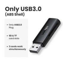 UGREEN 카드 판독기 USB3.0 USB C SD 마이크로 노트북 컴퓨터 스마트 메모리 Cardreader 어댑터, CHINA_Only USB3.0