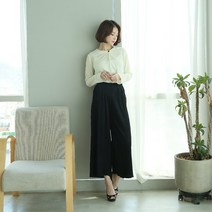 고급스러운 벨벳 와이드팬츠