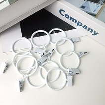 시시홈 커튼 집게링 패브릭걸이 38mm 20개, 화이트
