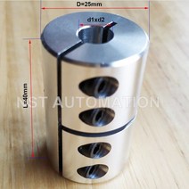 리지드 커플링 샤프트 로드 커플러 섹션 cnc 스테퍼 모터 조각 기계 나사 d25 l40, 8x10