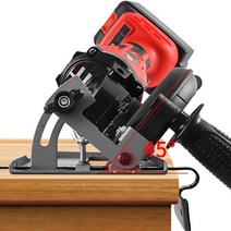 원형톱 조기대 가이드 다이 테이블쏘 플런지쏘 핸드 앵글 그라인더 변환기 커터 절단기 수리 0-45 ° 전기 체인 랙 톱베이스 목공, 한개옵션0