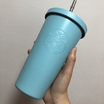 명품 텀블러 스텐 보온보냉 450ml (당일발송), 릴리프블루텀블러, 1개
