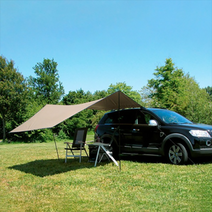 차박 렉타 타프/차박용/캠핑/차박타프/방수타프/타프폴대/타프세트/캠핑용품/텐트/야외/그늘막, 카키L