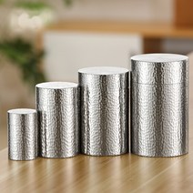 수제작 주석 차통 보이차 소분 찻잎 수제 순주석 밀봉통 차보관함 수공예 밀폐 밀봉 방습 신선 보관, 라지_9×14.8cm