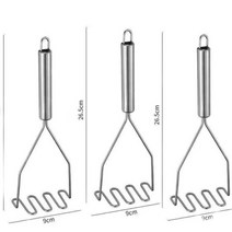 스테인레스 감자으깨기 주방도구 감자 고구마 매셔 스테인리스 스틸 으깨기 도구, 3개