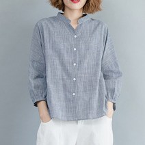 베이직 무지 심플 여성 린넨 여름 면 마 남방 셔츠O16