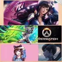 오버워치 장패드 게이밍 마우스패드 46종 디바 D.VA 겐지 메르시 리퍼, A_44