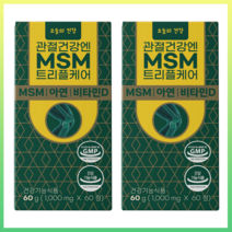 관절건강엔 MSM 1500 트리플케어 엠에스엠 120정 관절건강 연골건강 뼈건강을 위한 영양제, 2개, 60정
