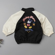 여아 남아 키즈 유아 봄 점퍼 자켓 오드리 미키 블랙