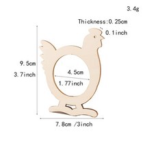 냅킨아트 네프킨 테이블 레스토랑 홀더 10 개 부활절 토끼 나무 냅킨 링 계란 치킨 모양 장식 홈 파티 저녁, 02 Eggs
