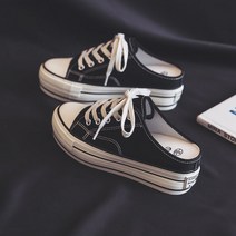 [흔훤국제] 캔버스 키높이 블로퍼 운동화 스니커즈 통굽