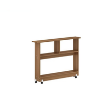 틈새 테이블 길고 가는 협탁 미니 슬림 선반 침대 옆 테이블 침대 사이드 좁고 긴 책상 콘솔 이동식 바퀴, 휠프리 - 웜 화이트 100x15