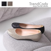 [트렌드코디] TC19271GM_big 펄 3cm 글리터 빅사이즈 단화 ~270mm 플랫슈