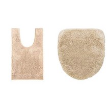 [세트 사]오카(OKA) 건도 양호 D나츄레 2점 세트(이장 롱 화장실 매트+뚜껑 커버) 베이지