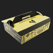 기성 두마리 손잡이합지 치킨박스-1박스(100개) _피크닉박스_배달포장_치킨포장