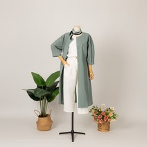 미즈스토리 백셔링 라운드넥 7부 롱 원피스 (2color)