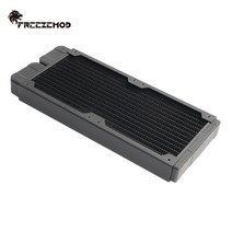 FREEZEMOD 27mm 두께 구리 단일 행 라디에이터 PC 12cm 팬용 수냉 액체 열교환기 120/240/360/480MM, 01 240mm  radiator