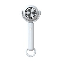 크로니클 휴대용 급속 냉각패드 미니 핸디 선풍기 경량 손선풍기 거치 탁상 쿨풍기 고리포함, 화이트, YL-004