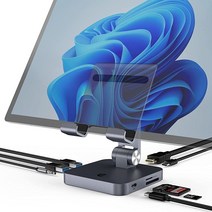 [ 정품]OTAITEK 8 in 1 아이패드 프로 USB C 허브 접이식 태블릿 스탠드
