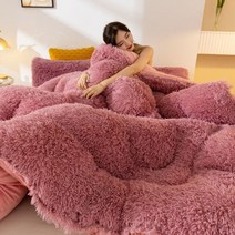 호텔침구 밍크 벨벳 이불 겨울 두꺼운 양면 양털 퀸