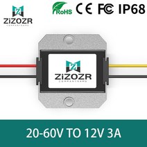 강압기 DC 20-60V 24V 60V-DC 3A 5A 10A DC-DC 스텝 다운 방수 전력 변환기 자동차 용 전압 조정기, 01 20-60V To 12V 3A