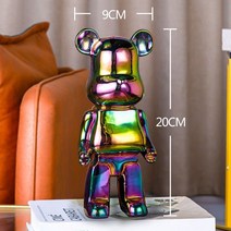 쇼파뒤 카페 인테리어 가게오픈 개업 결혼 선물 노호혼 재물복 Bear brick-동상 책상 액세서리 침실 장식 가정 및 장 럭셔리 거실 인형, [22] Bear Height 28CM