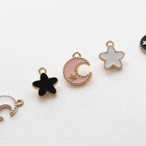 J623 문스타 에폭시 참장식 악세사리부자재 키링 금속장식 재료, 별, 화이트(white)