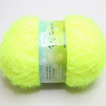 뜨개몰 뜨개 털실 뜨개실 수세미실 솔잎수세미, 20형광연두, 1개