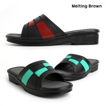 로즈블로썸 멜팅브라운 캐주얼 여성 지압 미들굽 슬리퍼 3.5cm (8579177)