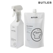 [버틀러] 프로바이오틱스 린넨워터(섬유탈취제) 400ml 1통 리필 린넨워터 500ml 1팩 택1 / 이불 침구 침대 의류 패브릭 미스트 정전기 방지, (본품)린넨워터 400ml 1통