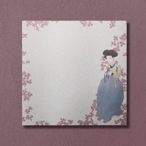 신윤복 미인도 올라운드 전통 명화 메모지, 1개