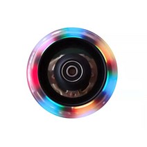 100mm 스쿠터 휠 2개 프로 라이트업 페어 x 24mm ABEC-9 베어링 설치 및 스페이서 스무스 라이드를 포함한 완벽한 타이어 교체 바이오더