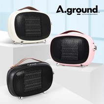 에이그라운드 미니 팬히터 가정용 캠핑용 온풍기 전기히터 AH-800W - 캠핑 난방기, 화이트