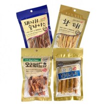 담은간식 (선택)X3 강아지 수제간식 단백질 스틱간식 제거 치아건강 콜라겐, 돼지귀슬라이스50g