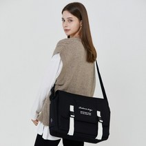 로아드로아 클랩클랩 크로스 메신저백 (블랙/화이트)