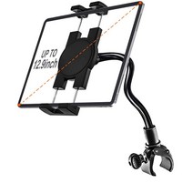 Kolasels 운동 하면서도 즐릴수 있는 자전거용 구스넥 집게형 핸드폰 태블릿 거치대 러닝머신 실내 자전거...핸들바 거치대