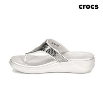 크록스 크록스 샌들 몬테레이 메탈릭 웨지 플립 (206303-0GO)