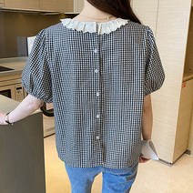 [탑온탑] 캐롤 잔체크블라우스 TP2214049