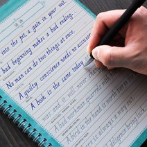 글씨교정 캘리그라피 영어필기체연습 3pcs 성인 영어 서예 카피북 쓰기 초보자 필기 영어 학생 미술 용품 ​​재사용 연습 책, 3개