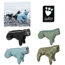 Hurtta 핀란드 강아지 레인코트 비옷 4칼라 스몰사이즈견 중형견 대형사이즈견, Green Camo