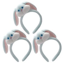 밤비 토끼 머리띠, 3개, 스카이