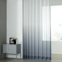 집엔풍경 그라데이션 린넨 나비주름 커튼