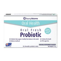 Henry Blooms 헨리 블룸스 구강 푸레쉬 프로바이오틱 유산균 츄어블 민트맛 30정 Oral Fresh Probiotic, 1개