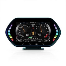 미국발송 BY-J 자동차 HUD 헤드업 디스플레이 OBD 게이지 디스플레이+GPS 속도계 MPH 디지털 속도계 타코미터 수온 게이지 피로 주행/속도 알람 - 2008년 이, HUD-F12