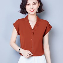 여름 디자인 소소한 블라우스 배 커버 쉬폰 셔츠