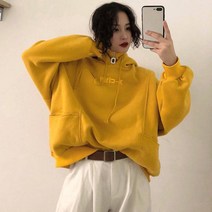 가을 겨울 한국판 루즈핏 하이넥 집업 하라주쿠풍 후드 상의 ins 기모 도톰 맨투맨 여조 스키 맨투맨