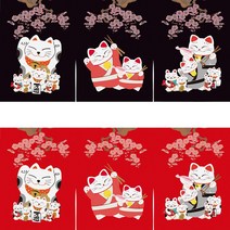 Gudaform 다찌노렌 네코친구들벚꽃 / 일식디자인 주방 가림막 인테리어 가리개 커튼 / 주문제작