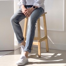 더제이엘 빈티지 스판 롤업남자 워싱진 데님팬츠